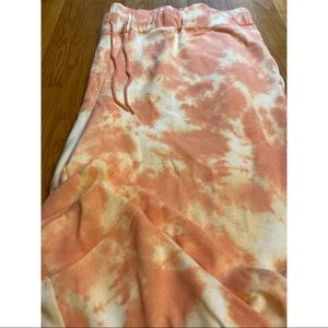 Plus-Size, Peach Tye Dye Sweatpants